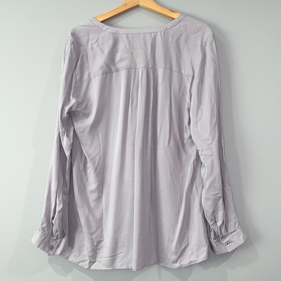 Spense V-Neck Long Sleeve Tunic in Color Dove - Picture 4 of 4